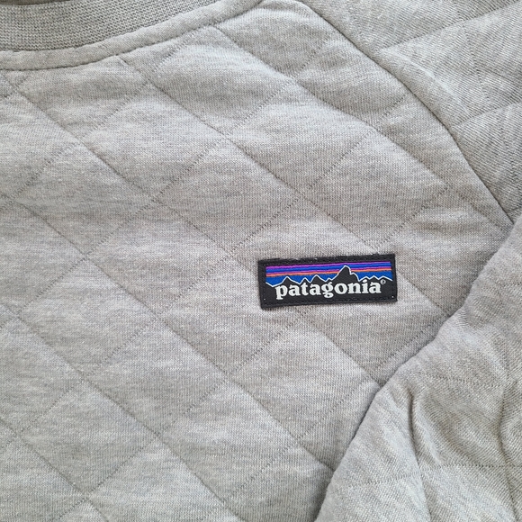 Patagonia Cream Quilted Crew Neck Sweater - Picture 2 of 7